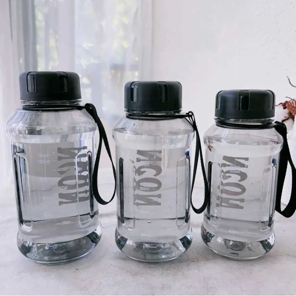 Outdoor Sports 850/1100/1300ml Clear Water Bottle Leakproof Lightweight Drinking Cup Large Capacity Travel KettleW251114