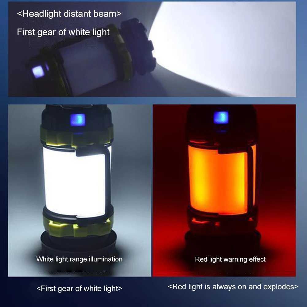 Portable Camping Light 3000mAh Capacity Power Bank Torch Light LED Lanterns Waterproof Outdoor Tent Light Rechargeable Flashligh M251115