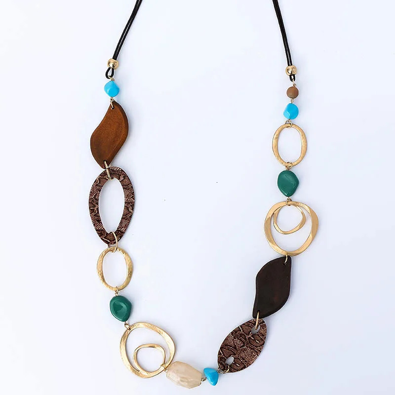 Kaseakia Acrylic Chain Long Necklace Womens Fashion Jewelry Accessories Sweater Chain 250408