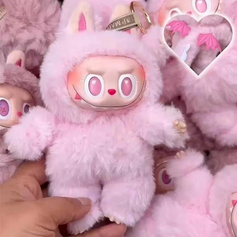 2025 Hot Copy 1 1 Monster Labubu Series Pink Angel Zimomo Handmade Facial Doll Pendant Kawaii Desktop Toy Customized Gift X250415
