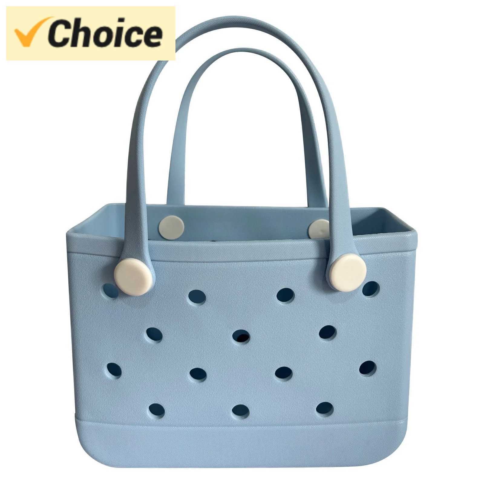 Beach bag EVA rubber waterproof beach travel picnic storage basket for women shopping handbag Sac jelly handbag W250415