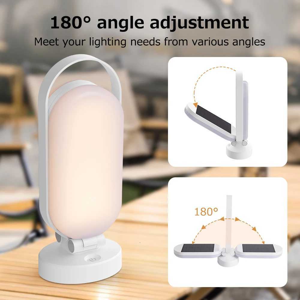Outdoor light Solar charging Tri color dimming180 Foldable Portable handheld light Outdoor camping lights M251115