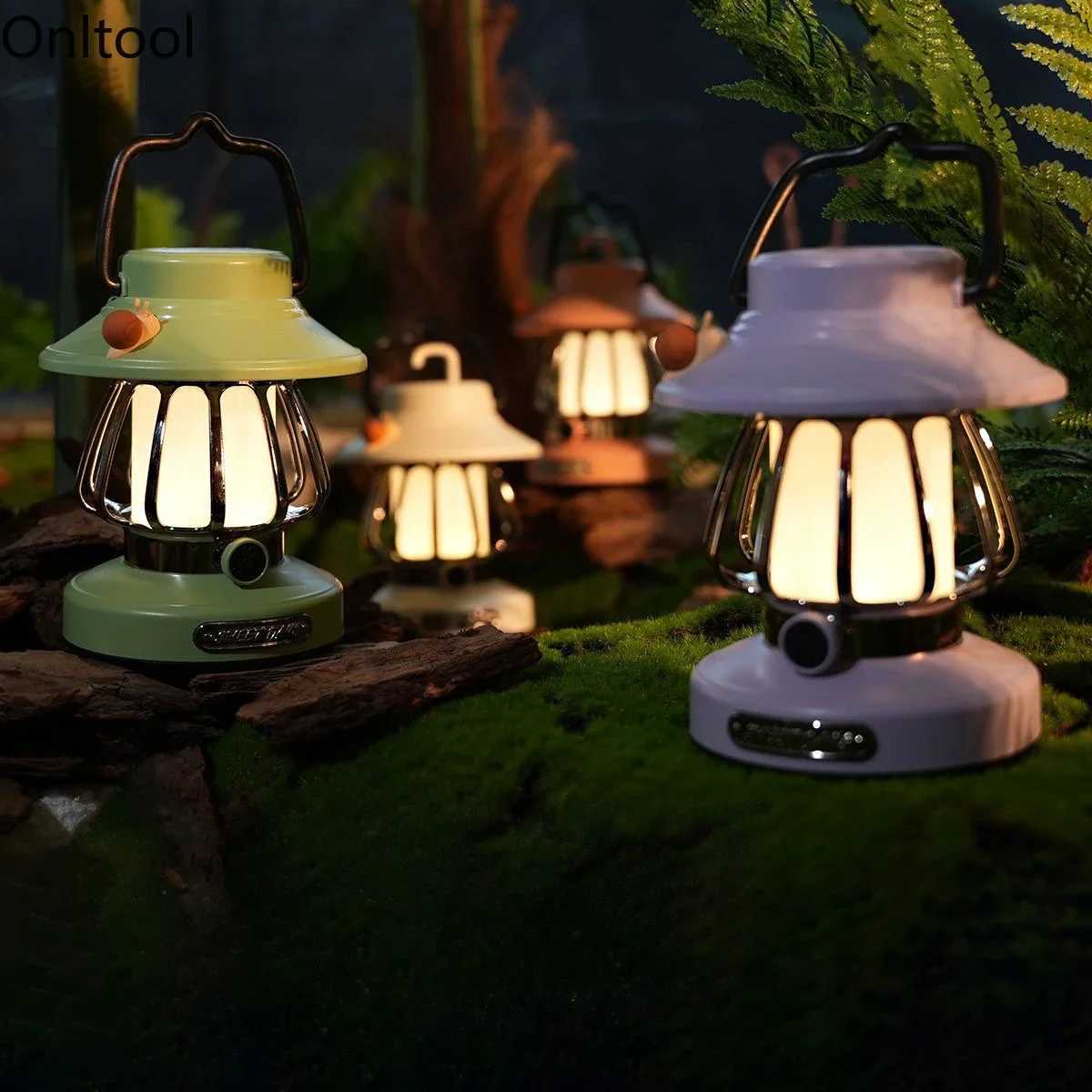 1pc Cartoon Snail Retro Portable Hanging Camping Night Lamp USB Charging Camping Light Decoration Light For Courtyard Camping M251115
