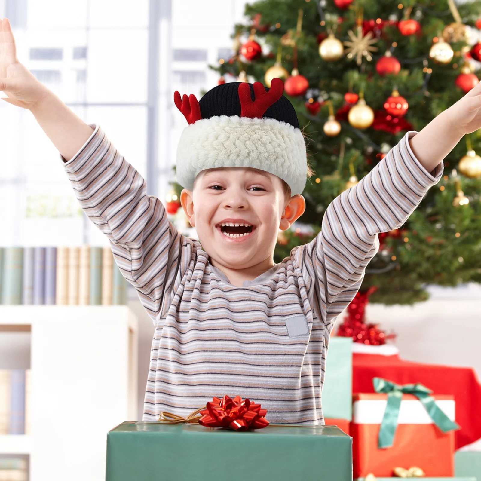 Christmas Hat Knitted Wool Hat Suitable For Christmas Party Home Festival Clothing Props Christmas Hat Cute Adult Kids Soft Bean Y251115
