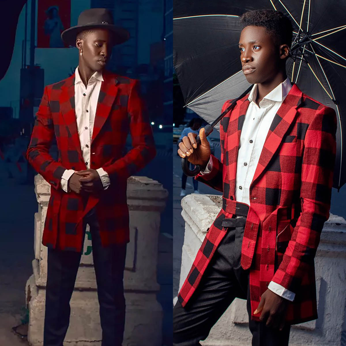 Unique Check Wedding Tuxedos 1 Piece Set Jacket Drawstring Button Men Suit Peaked Lapel Casual Party Suits Customized