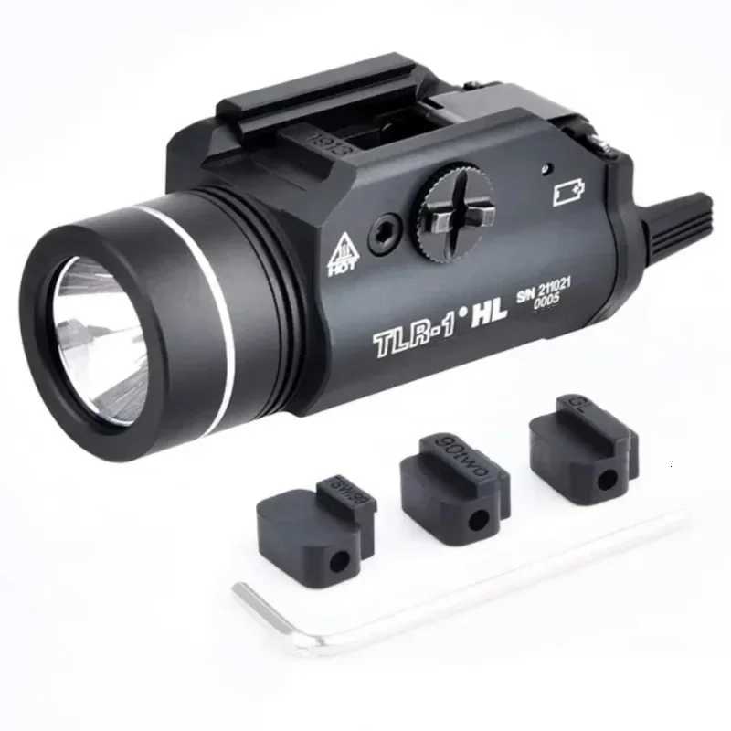 1000 LM TLR-1 Tactical LED Flashlight Hanging Hunting Scout Weapon Gun Light with Rail Locating Keys Fit 20mm Rail for Glock 17 Z251115 - view 3