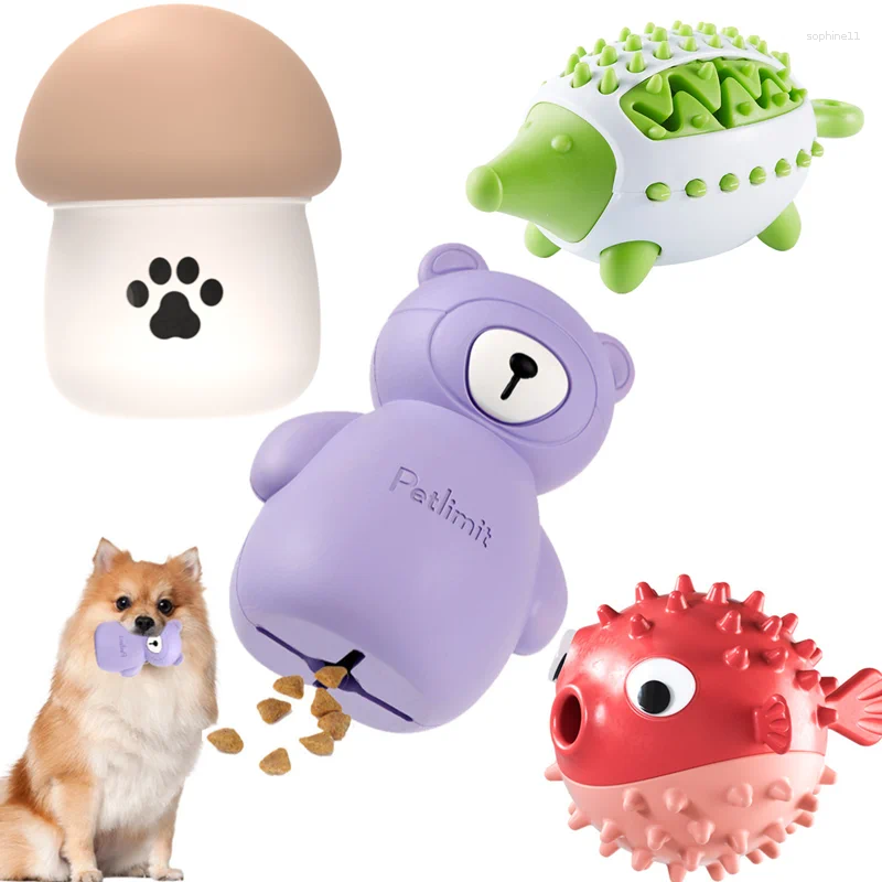 Update Pet Leakage Toy Cat And Dog Bite Training Grinding Teeth Resistance Cleaning Ball Puzzle Interactive Feeding