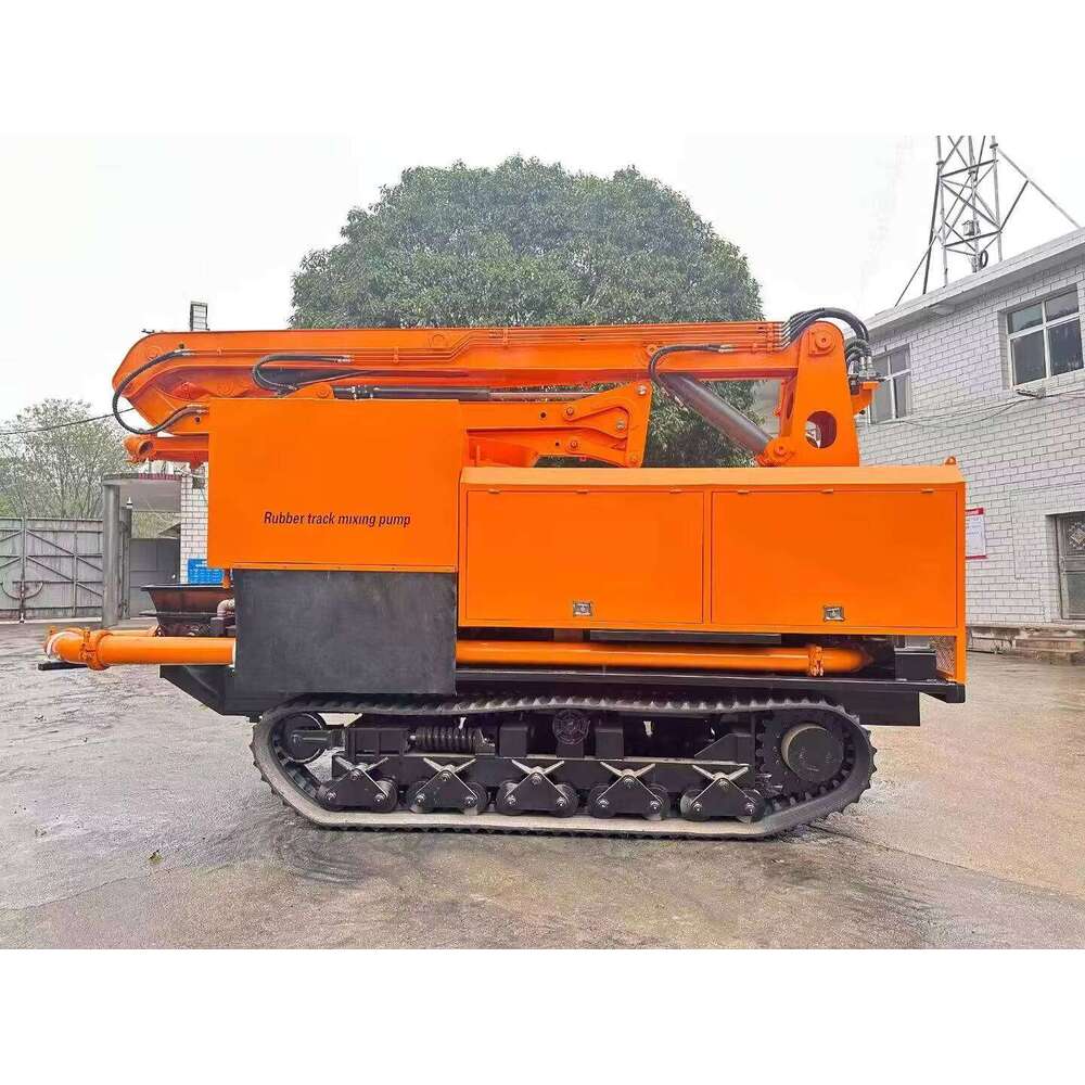 Crawler-Style Concrete Mixing Pump for Heavy-Duty Construction Sites
