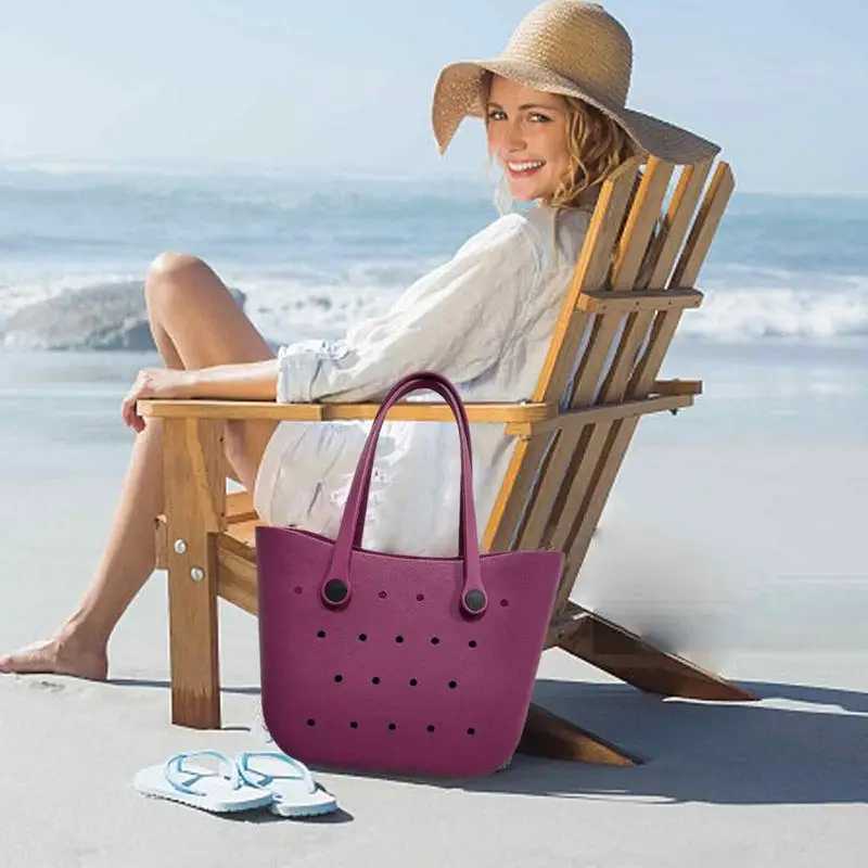 Summer EVA handbag summer waterproof handbag large capacity womens handbag vacation beach bag womens shoulder bag W250415