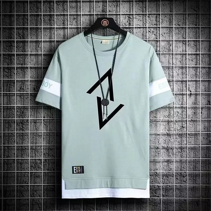-selling mens fashionable sports casual short sleeved T-shirtshorts two-piece set of fashionable retro street set of 250415