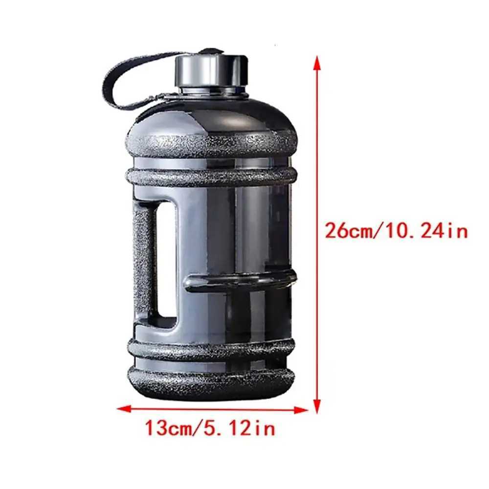 1Pcs Durable Gallon Bottle Water Bottle Portable PETG Sports Drink Bottle 2L Large Capacity With Handle Shaker BottleW251114
