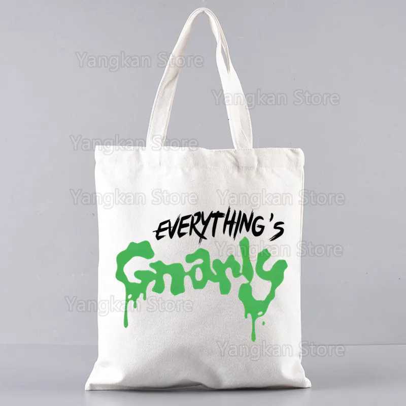 KATSEYE Korean Shopping Bag Print Original Design White Unisex Fashion Travel Canvas BagsW251114