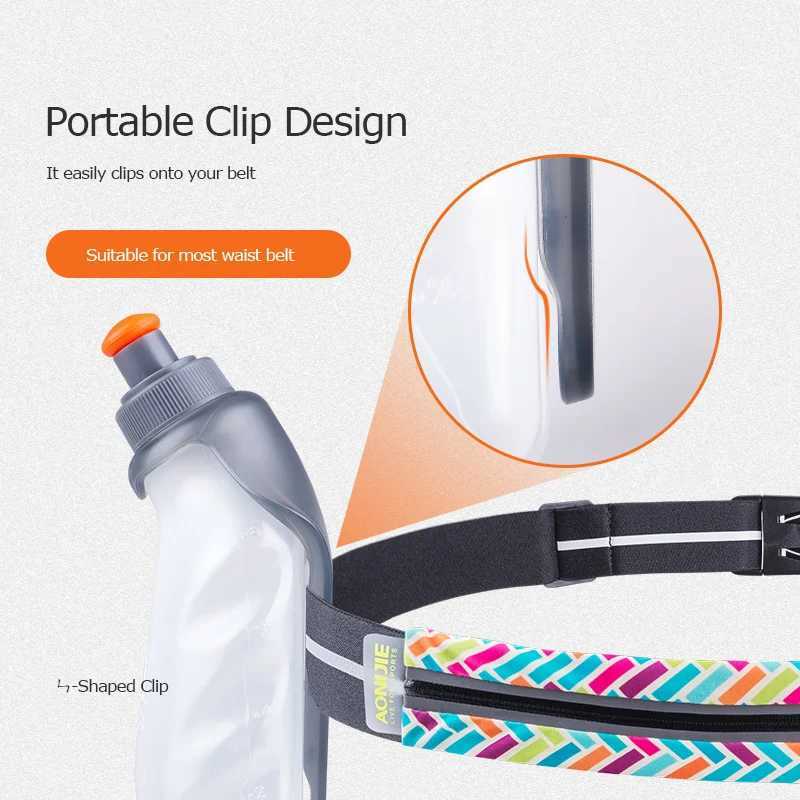 2pcs AONIJIE SD-06JP Water Bottle Kettle Flask Storage Container For Running Hydration Belt Backpack Waist Bag Marathon TrailW251114