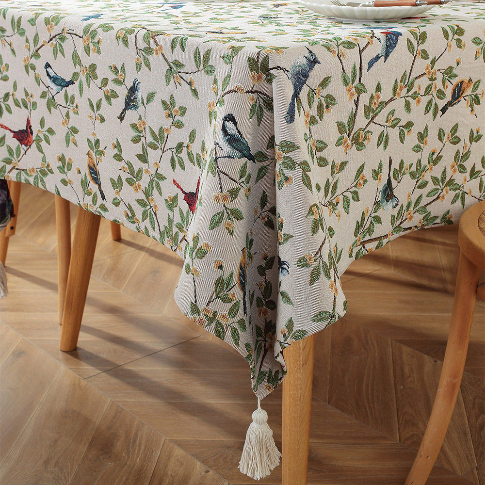 A771 Pastoral oil painting decorative cover table cloth coffee table cloth rectangular jacquard table cloth spot