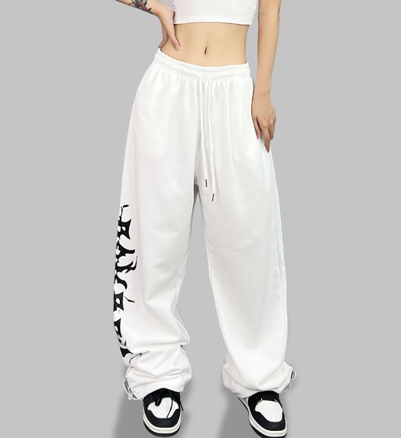 Street Retro Hip-hop Wide-leg Pants Loose Sweatpants Women's Spring Autumn Jazz Hip Hop Mopping Dancing Casual Trousers Fashion Bottoms