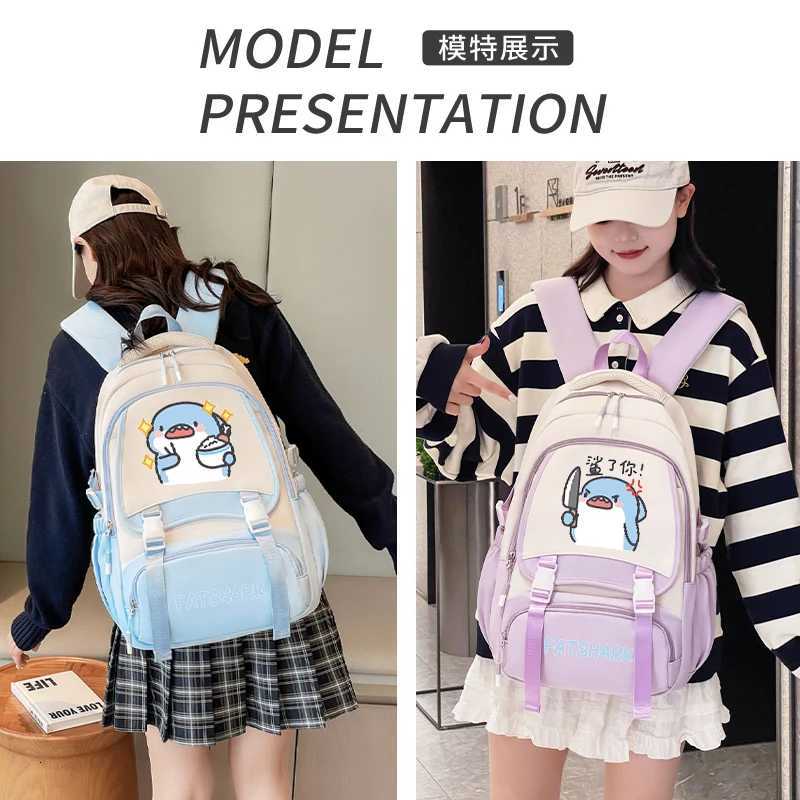 Fat Shark Backpack 2025 New Model Cute Girls Backpack Luxury Large Capacity Teenager School Bag Back to School BackpackW251114