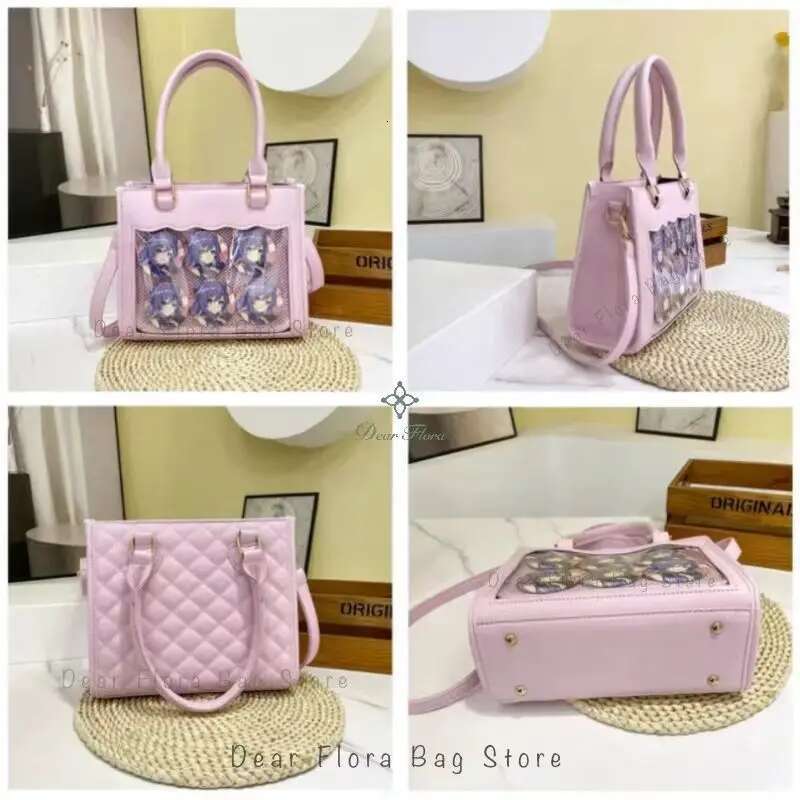 Y2k Women's Fashion Ita Sweet Girl Transparent Crossbody Bags Trendy Tote Lolita Shoulder Bag DIY Display Handbag Purses
