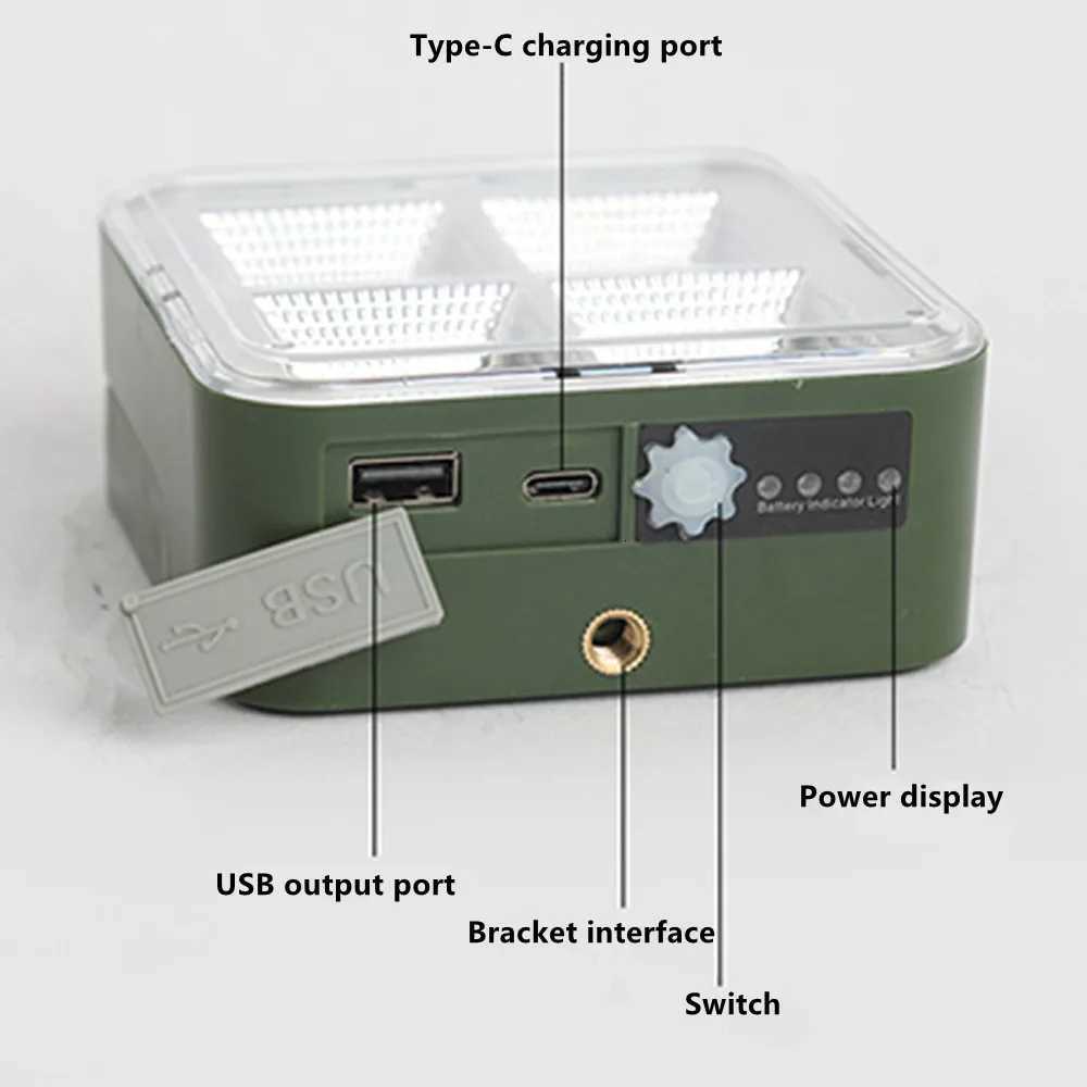 Powerful Solar LED Light Lamp USB Rechargeable LED Reflector Spotlight Projector Floodlight Construction Portable Lanterns M251115