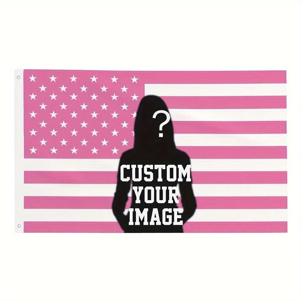 Customized Pink American Flag 3X5 Foot Personalized Logo Design Your Image Interesting Tape Poster Dormitory Room Living Room Bedroom S25415