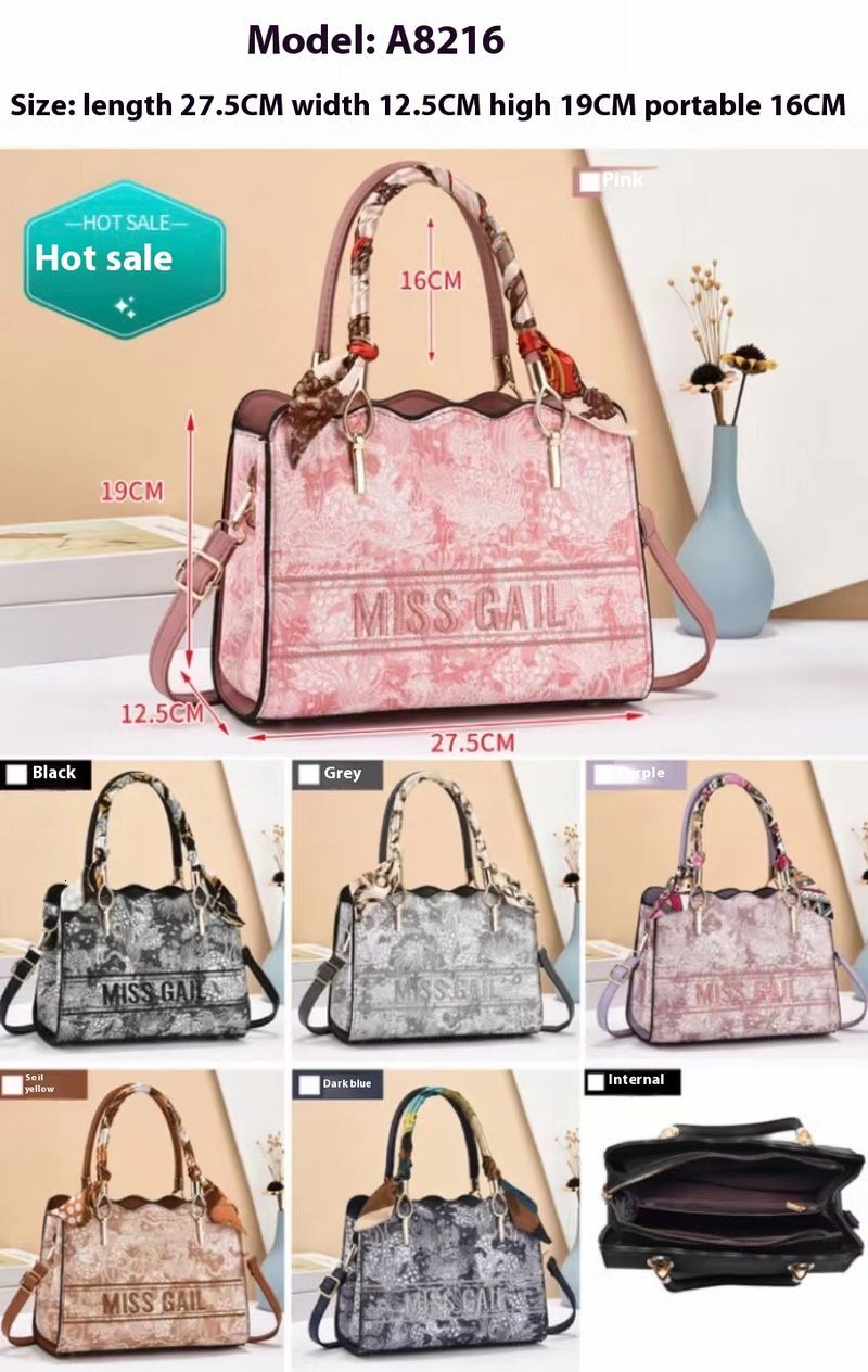 New Wer Material Large Capacity Shoulder Versatile Messenger Handbag High-End Fashion Women's Bag