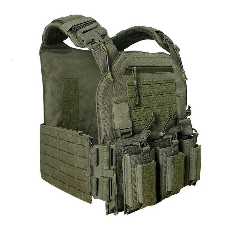 Wear-resistant quick-release laser-cut MOLLE system outdoor hunting training tactical vest made of nylon material XJ251114