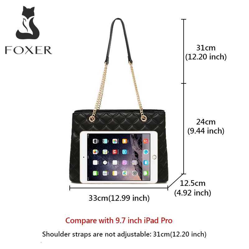 FOXER Women Fashion Quilted Shoulder Bag Female Classic Underarm Bag Vintage Lady Simple Tote Bags Chrismas GiftW251115