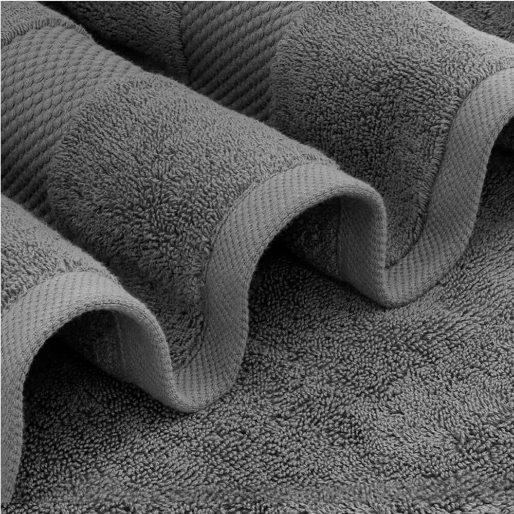 Soft Sheet 650 GSM Cotton Bath Towels Extra Large 35X70 Inch Highly Absorbent And Quick Dry Dark Grey
