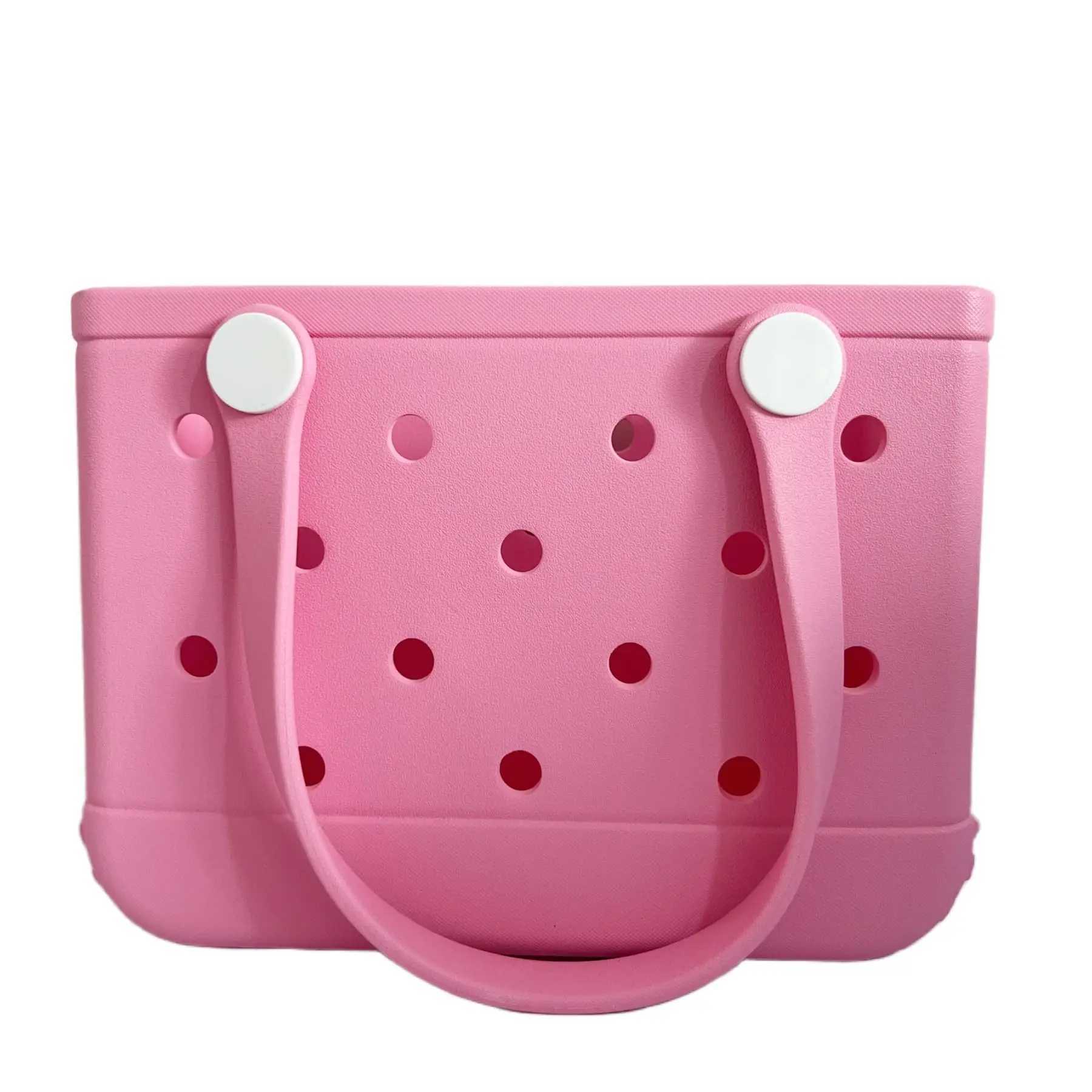 Rubber handbag small beach bag waterproof outdoor handbag washable handbag portable travel bag open tote bag W250415