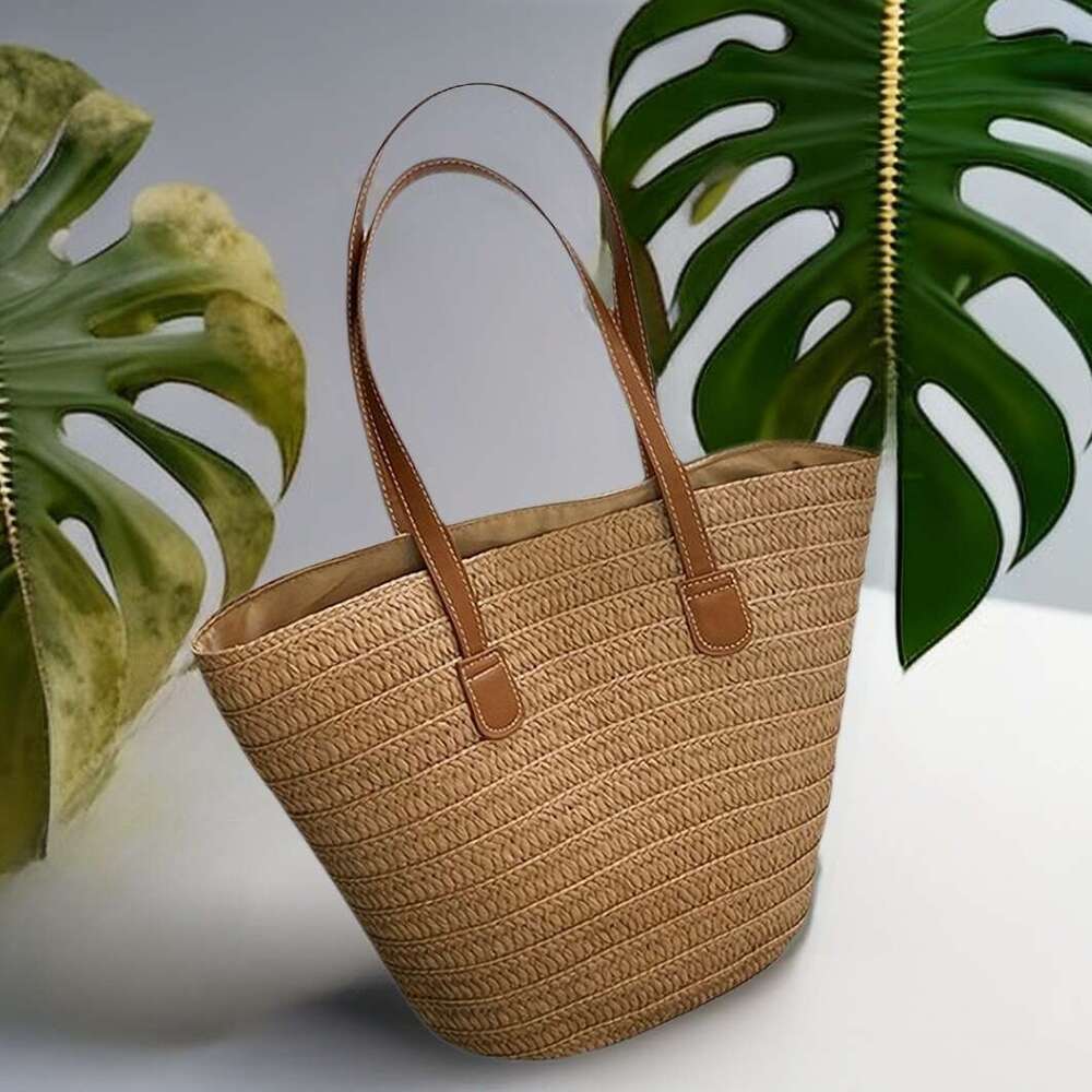 Handmade Beach Bag Versatile And Simple One Shoulder 2023 New Large Capacity Straw Woven Women's Vacation Beach Tote Bag Kq2