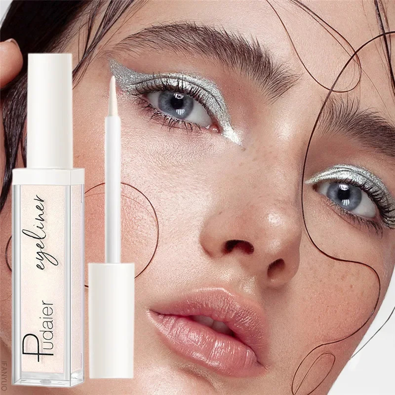 12 Colors Waterproof Metallic Liquid Eyeliner Long-lasting Green Gold Blue Sweatproof Quick-drying Eyeliner Pencil Eyes Makeup 250414