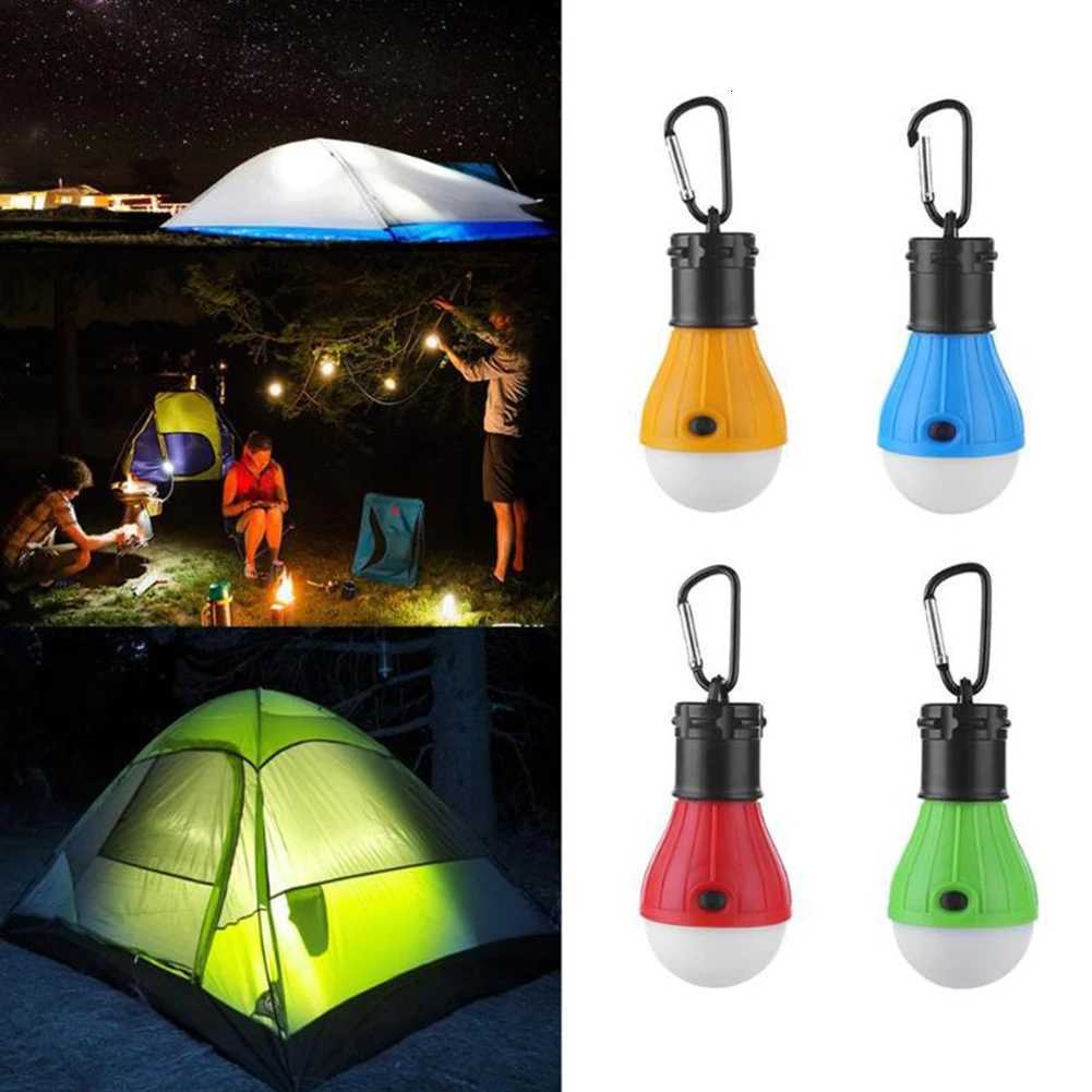 LED Camping Lantern Tent Lamp Light Bulb Emergency Light Waterproof Portable Adventure Hanging Flashlight AAA Batteries Powered M251115