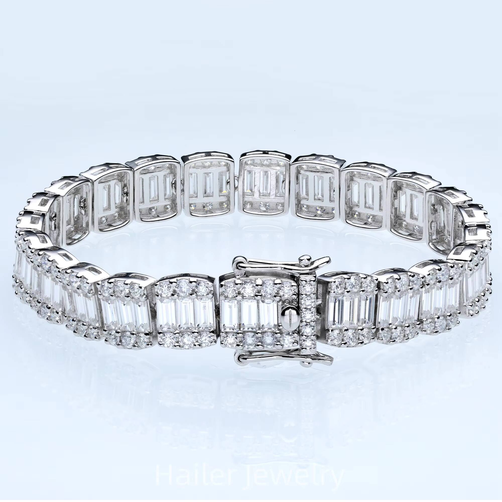 Hip Hop Cuban Jewelry for Men Iced Out Silver 925 Bracelets Men Moissanite Bracelet Men