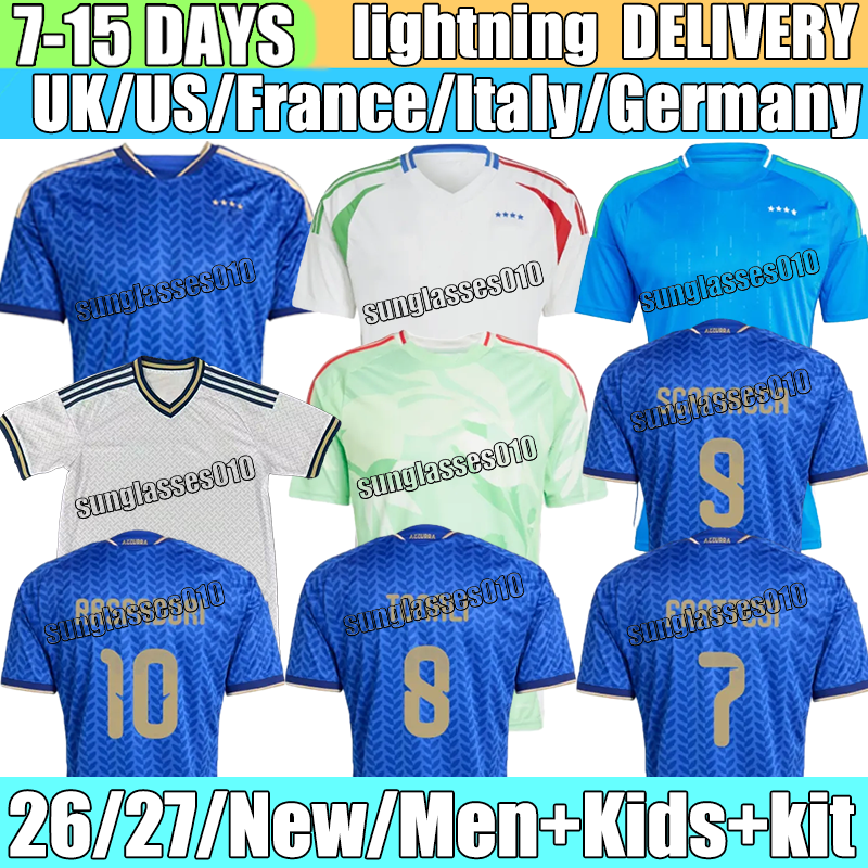 25/26 Italy maglia Soccer Jerseys RASPADORI Orsolini Casadei FRATTESI BARELLA Jerseys RETEGUI Tonali Italia Jerseys 2026 Football Shirt Men Kids Kit