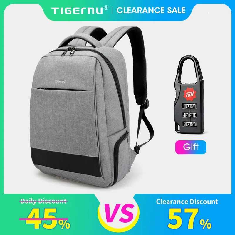 Tigernu Mens Backpack Fashion Travel Backpacks Male Anti Theft USB Charging 156 Laptop Backpack Waterproof School Bags For MenW251114