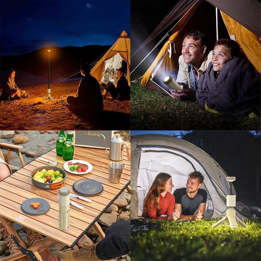 High-power LED portable light Outdoor searchlight Multifunctional camping light The head can be retractable M251115