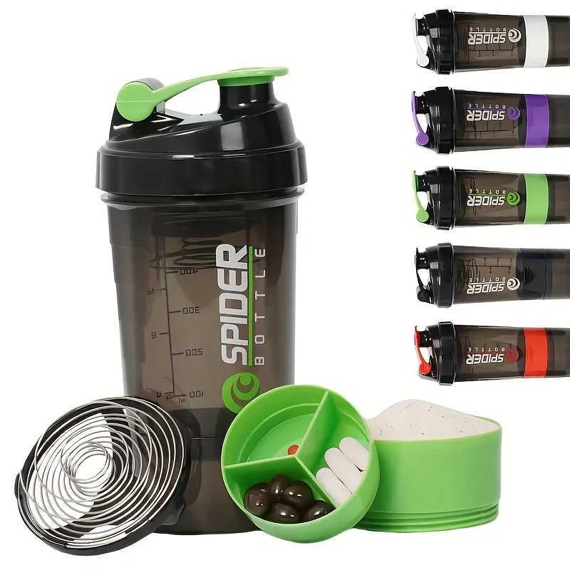 Sport Water Bottle Portable Protein Shake Cup 3 Layers Shake Cup with Measurement Marking Gym Fitness Protein Shake BottleW251114