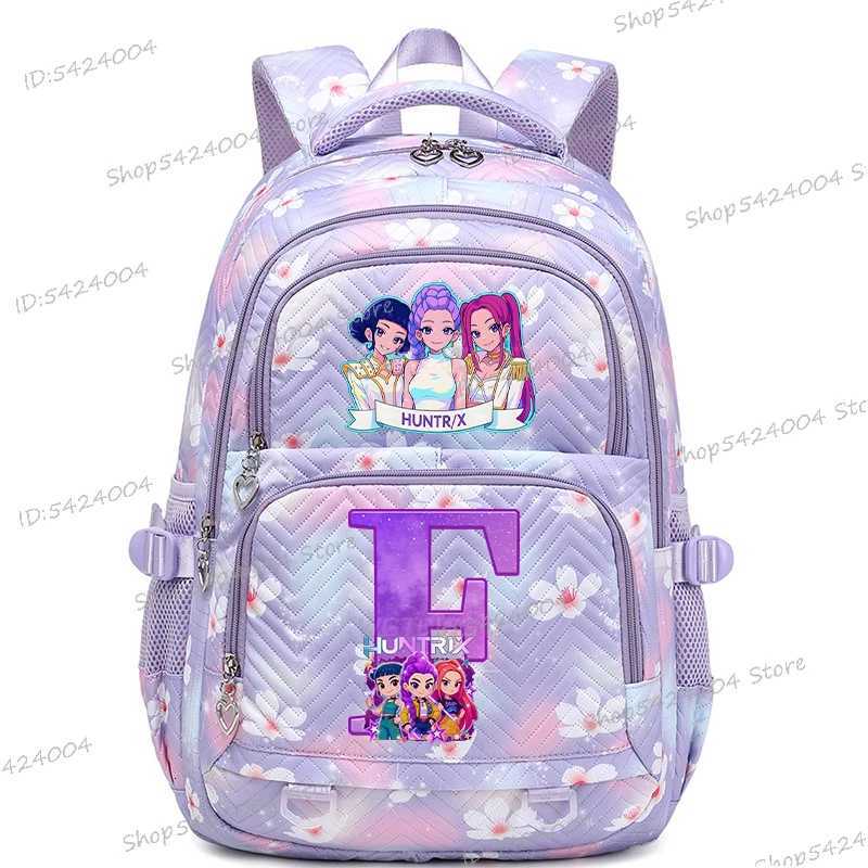 New Movie characters Childrens Schoolbag Cartoon Letter A-Z Alphabet Backpack Student Women Men Anime Kpop College Bag GiftsW251114