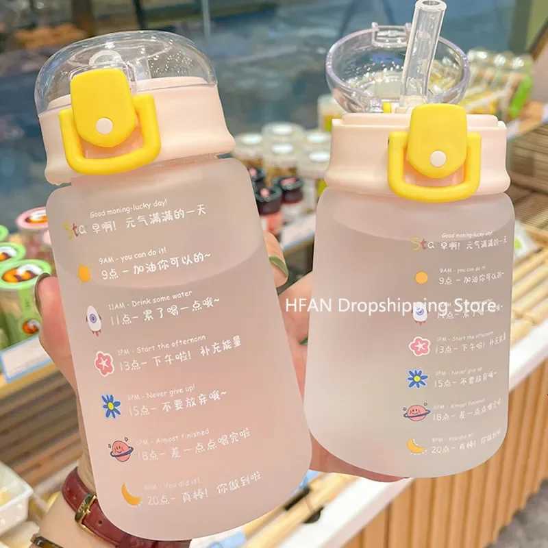 350ML/500ML Sports Water Bottle Protein Shaker Outdoor Travel Portable Leakproof Drinkware Plastic Drink Bottle BPA FreeW251114