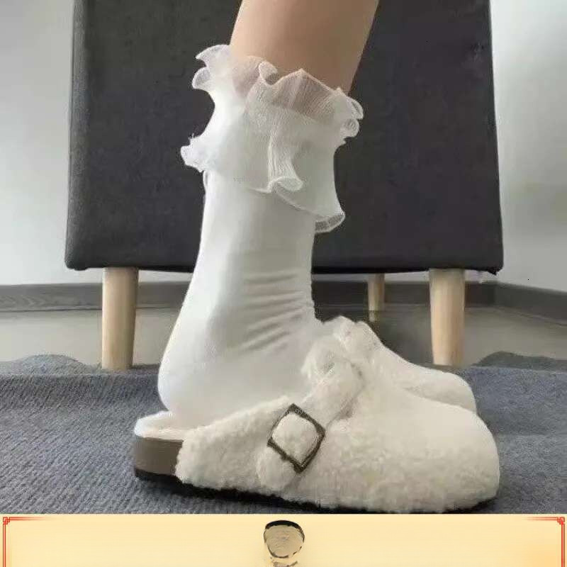 New Free Shipping Designer Shoes Thick Soled Hairy For Women's Autumn And Winter Wear 2025 Item High End Sense Boken Veet Warm Slippers With A Co