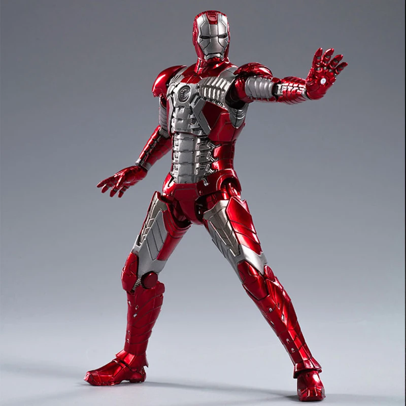 ZD Toys Marvel Official Licensed Iron Man MK1 MK2 MK3 MK4 MK5 MK6 MK7 7Inch Tony Stark Action Figure Avengers 1/10 Scale Collectible Model Kids Gifts 
