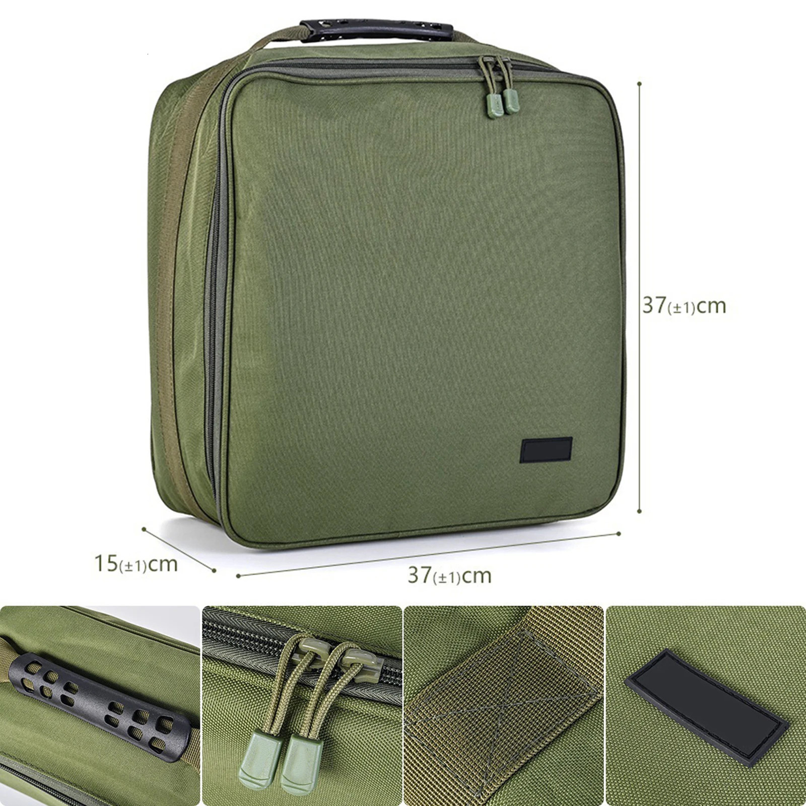 Portable fishing rod bag waterproof gear and bait storage with 3 adjustable dividers 37 15cm 250410