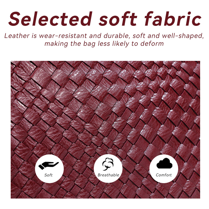 Free shipping designer bags Hand-woven Women's Casual Handbag Soft PU Leather Underarm Shoulder Bag Weave casual and fashionable bags