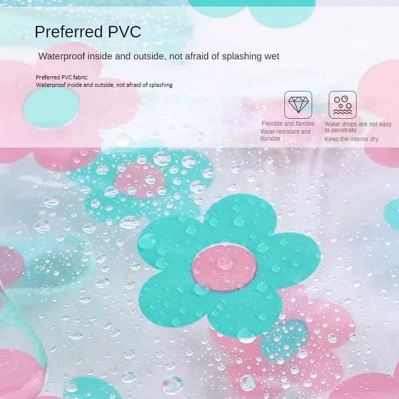 Transparent PVC Makeup Bag Portable Womens Flower Waterproof Makeup Bag Travel Wing Toilet Shower Storage BagXJ250415