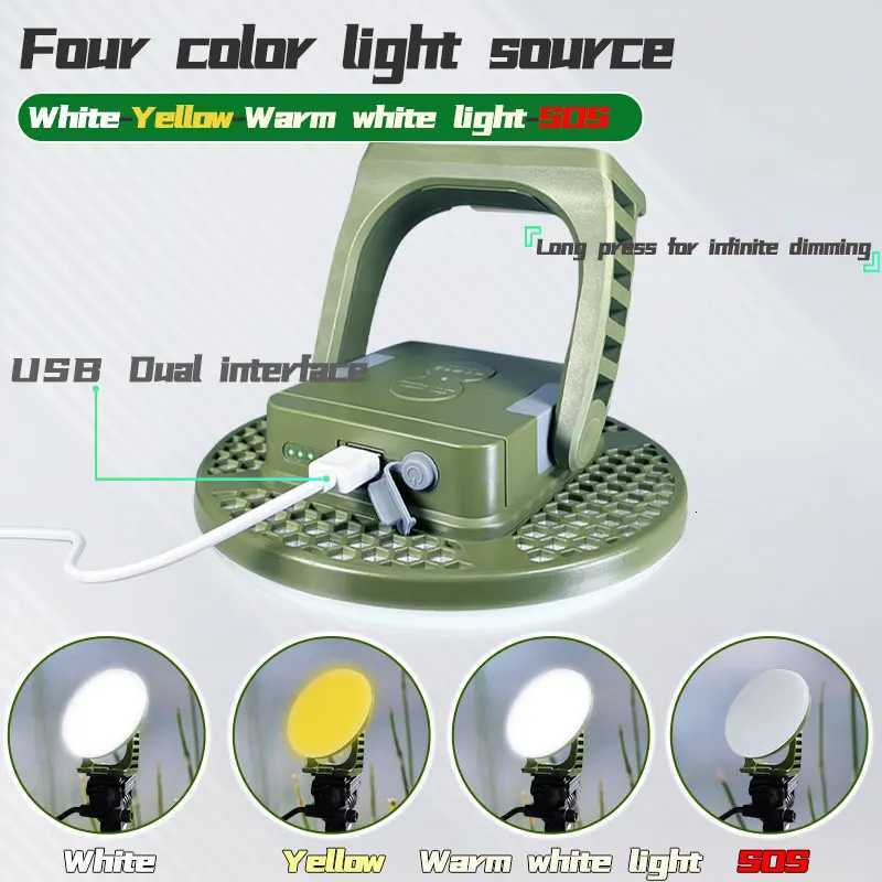 MOSLIGHTING 13500mah LED Outdoor Camping Light with Four Light Sources Rechargeable Portable Flashlight Hanging Bracket M251115