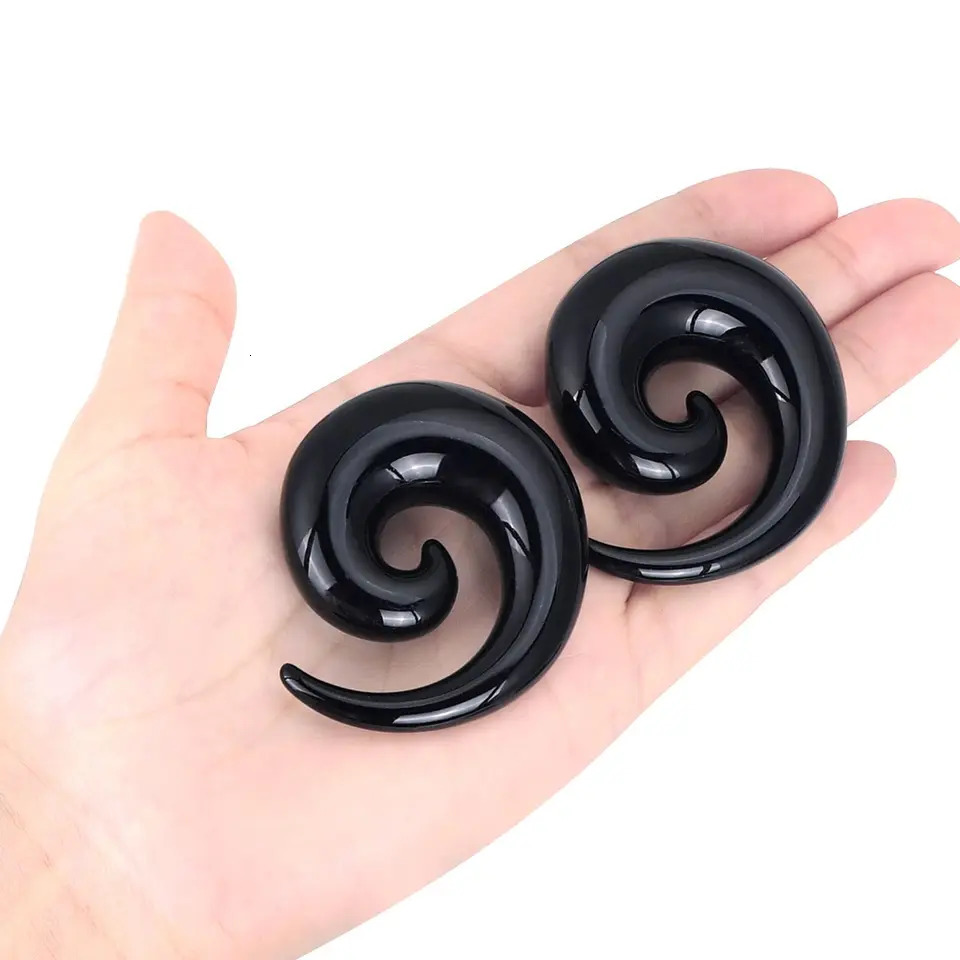 12Pcs Big Large Acrylic Spirals Ear Plug Stretching Tapers Expander Tunnel Set Kit Body Piercing Jewelry 10/12/14/16/18/20mm 250408