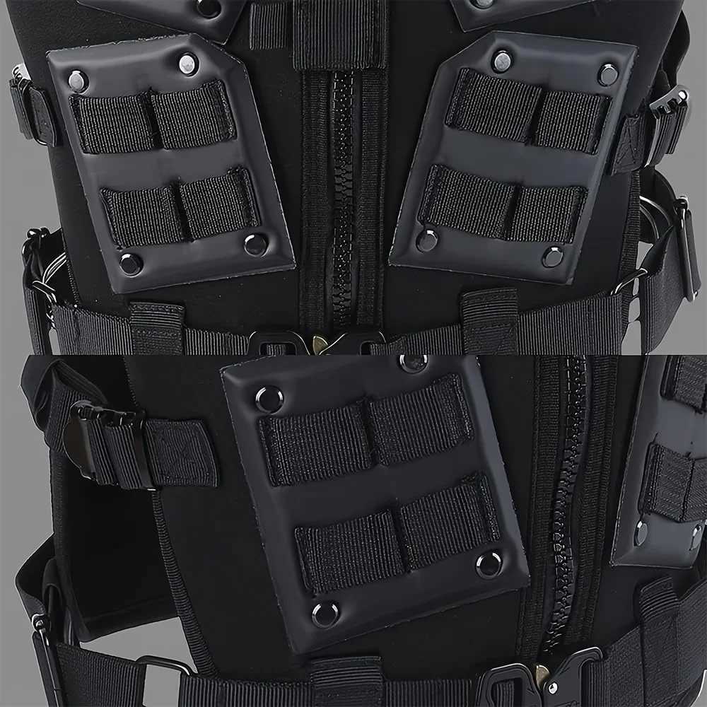 Tactical Vest for Men Vest Youth Adjustable Vest Fit Adult Cosplay Costumes Suitable for weights below 85 kg (187.39 lb) XJ251114