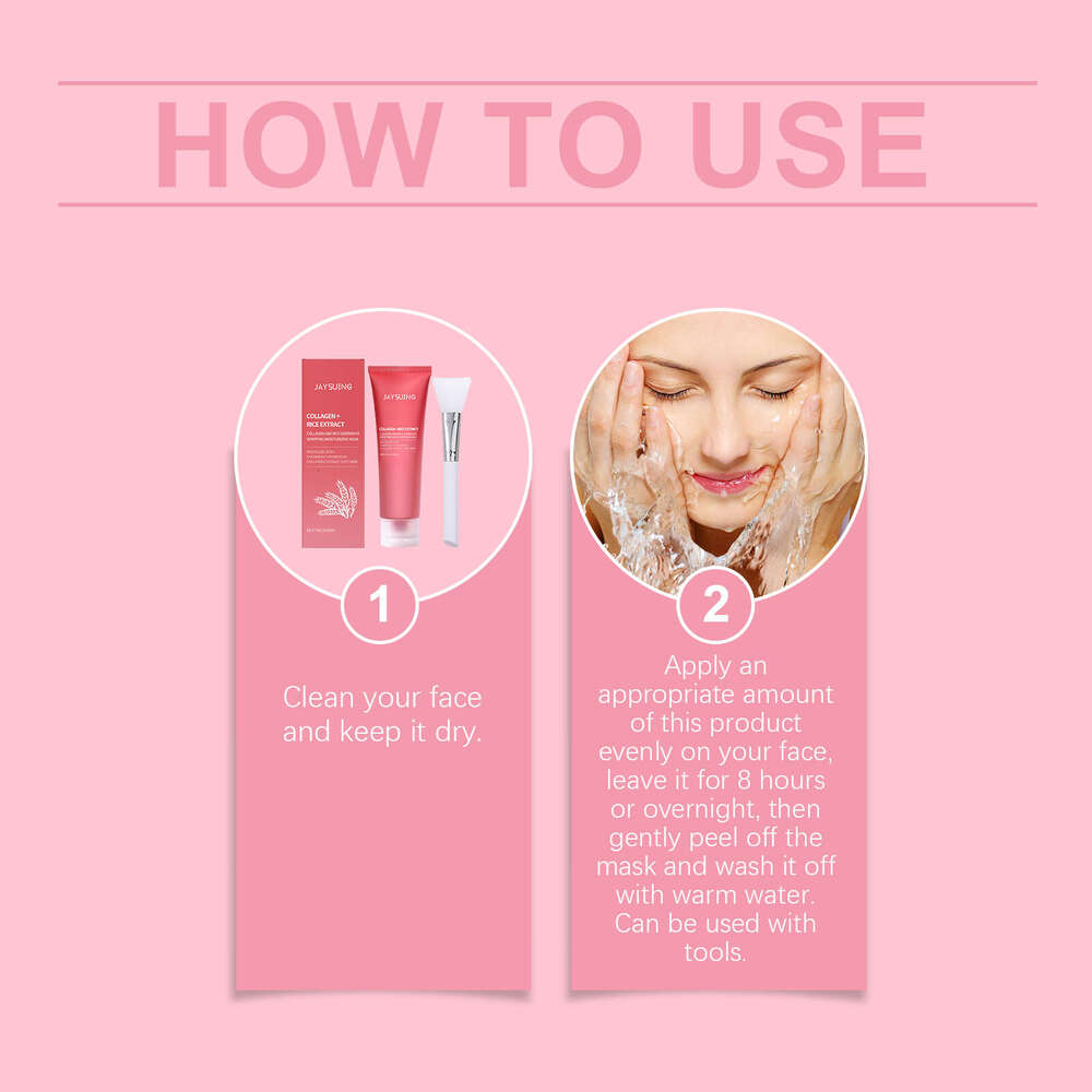 JAYSUING Rice Peel-off Lightweight Moisturizing Hydrating Skin Glowing Brightening Facial Mask