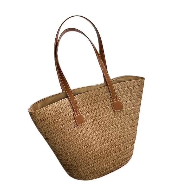Handmade Beach Bag Versatile And Simple One Shoulder 2023 New Large Capacity Straw Woven Women's Vacation Beach Tote Bag Kq2