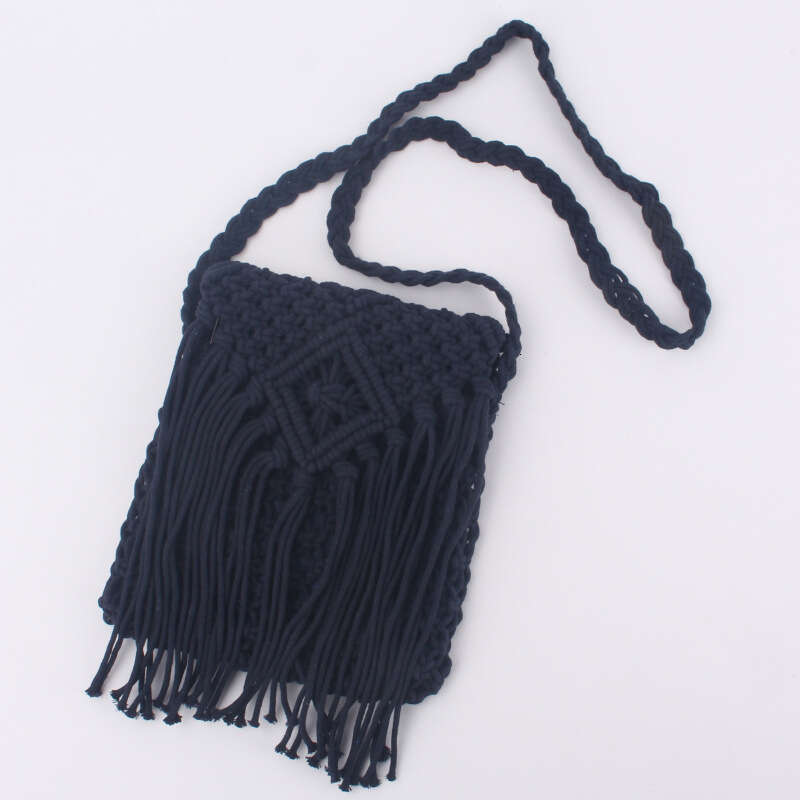 Handmade Beach Bag Simplified Tassel Crossbody Grass Korean Version Single Shoulder Woven Summer Beach Women's Bag Kq2