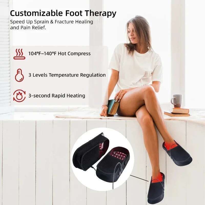 LED therapy boots Massage hine Kneading Compress Heating Shiatsu Multifunctional Foot Calf Massager Health Care